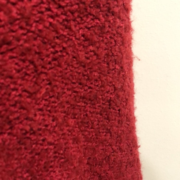 Anthropologie Sanctuary Sweater Size XS Cranberry Red Fuzzy Pullover - Picture 4 of 11